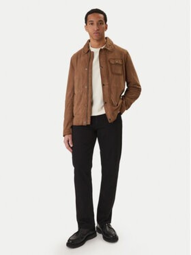 Milestone Kurtka skórzana Elias 611613 60740 Beżowy Regular Fit