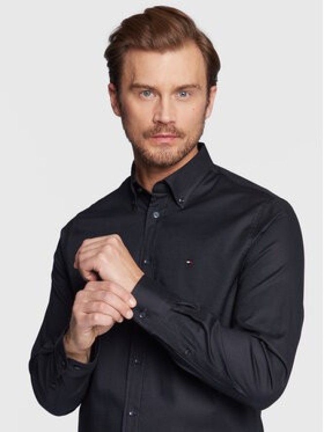 Tommy Hilfiger Koszula Flex MW0MW29969 Granatowy Regular Fit