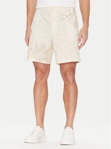 BOSS Szorty materiałowe C-Karlos 50538839 Écru Regular Fit