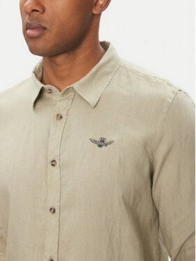 Aeronautica Militare Koszula 251CA1239CT3089 Beżowy Regular Fit