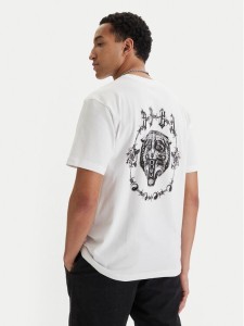 RVCA T-Shirt Double Trouble EVYZT00289 Biały Relaxed Fit