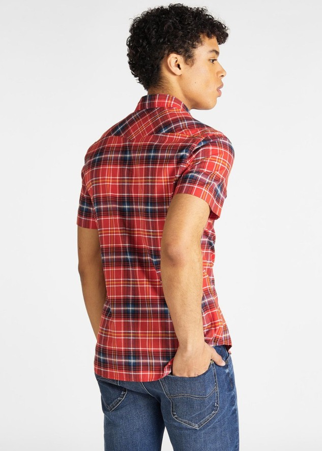 KOSZULA MĘSKA LEE SS WESTERN POPPY RED L640DKNH 112115270