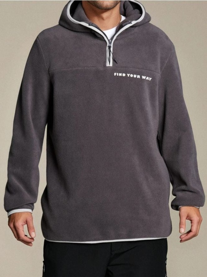 Bluza hoodie - szary