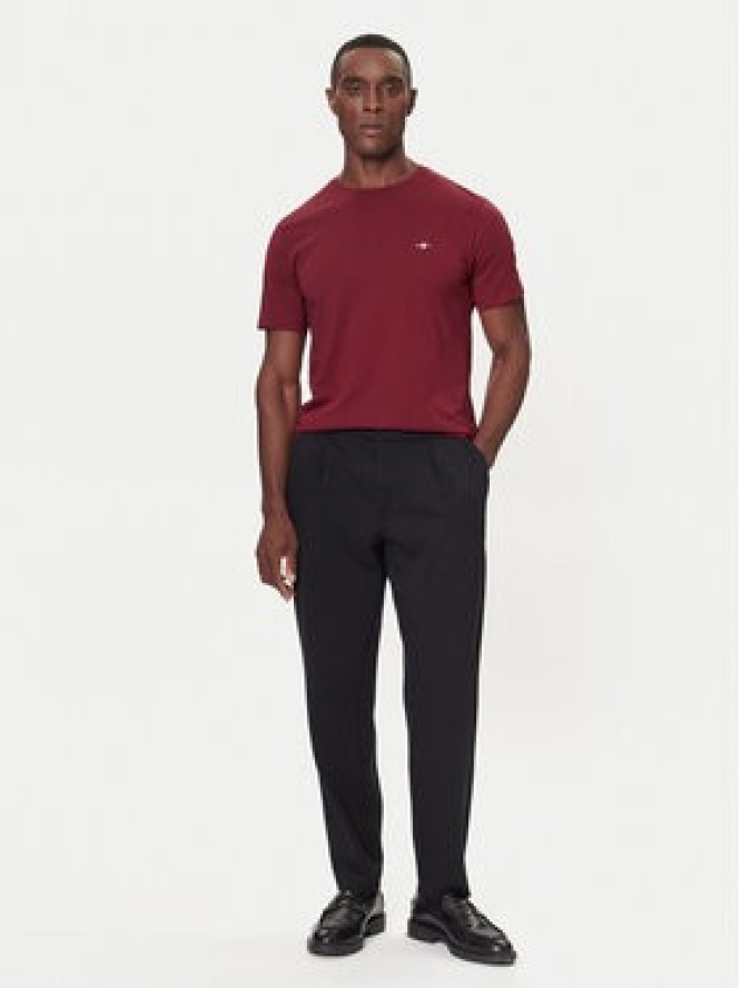 Gant T-Shirt 2004080 Bordowy Regular Fit