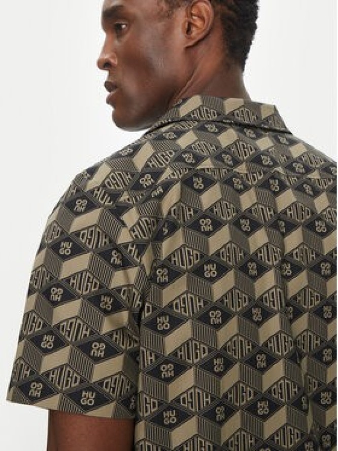 HUGO Koszula Ellino 50539705 Czarny Relaxed Fit