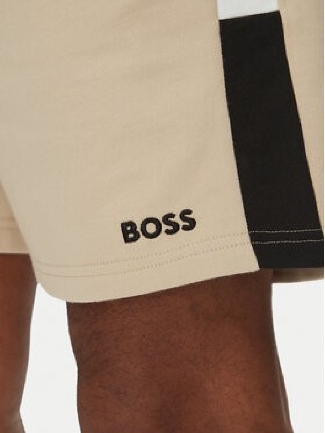 BOSS Szorty sportowe Iconic 50540730 Beżowy Regular Fit