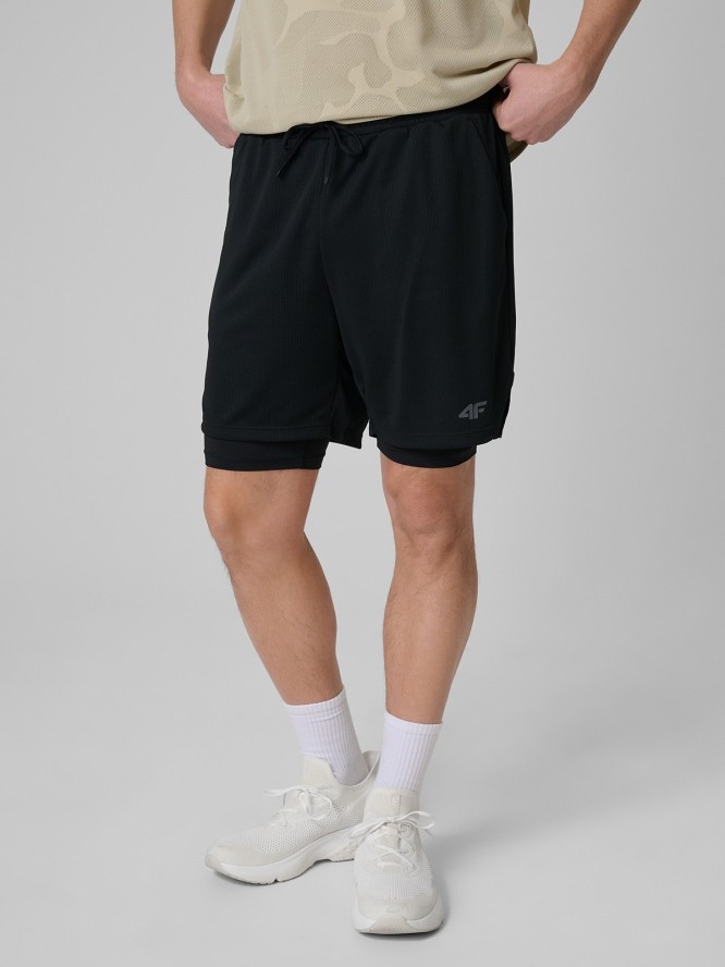 4F Spodenki treningowe szybkoschnące męskie - czarne S