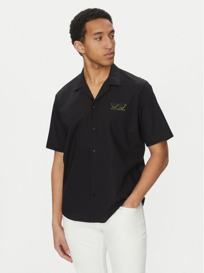KARL LAGERFELD Koszula 605443 552600 Czarny Relaxed Fit