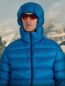 4F Kurtka puchowa trekkingowa z wypełnieniem naturalnym męska - niebieska 3XL