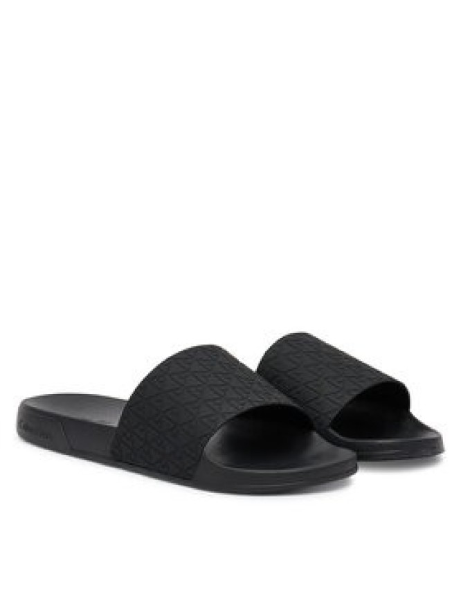 Calvin Klein Klapki Ess Slid Pu Aop HM0HM02110 Czarny