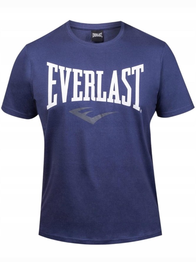 Koszulka Męska Everlast Sportowa Granatowa Bawełniana