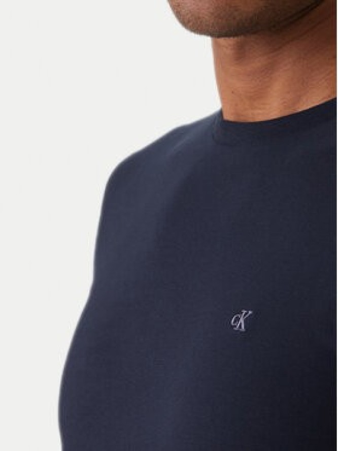 Calvin Klein T-Shirt LV04LC240G Granatowy Slim Fit