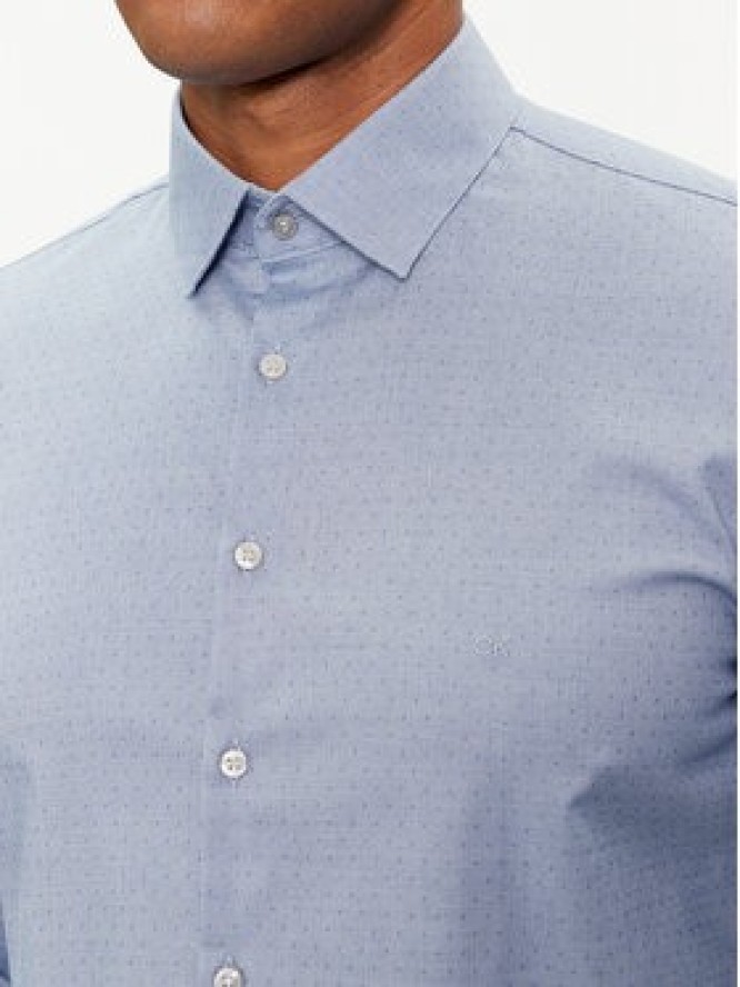 Calvin Klein Koszula K10K112305 Niebieski Slim Fit