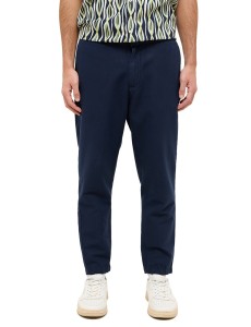 Męskie Spodnie Jeansowe Mustang Style Milano Linen Jogger Navy Blazer 1016436 5324