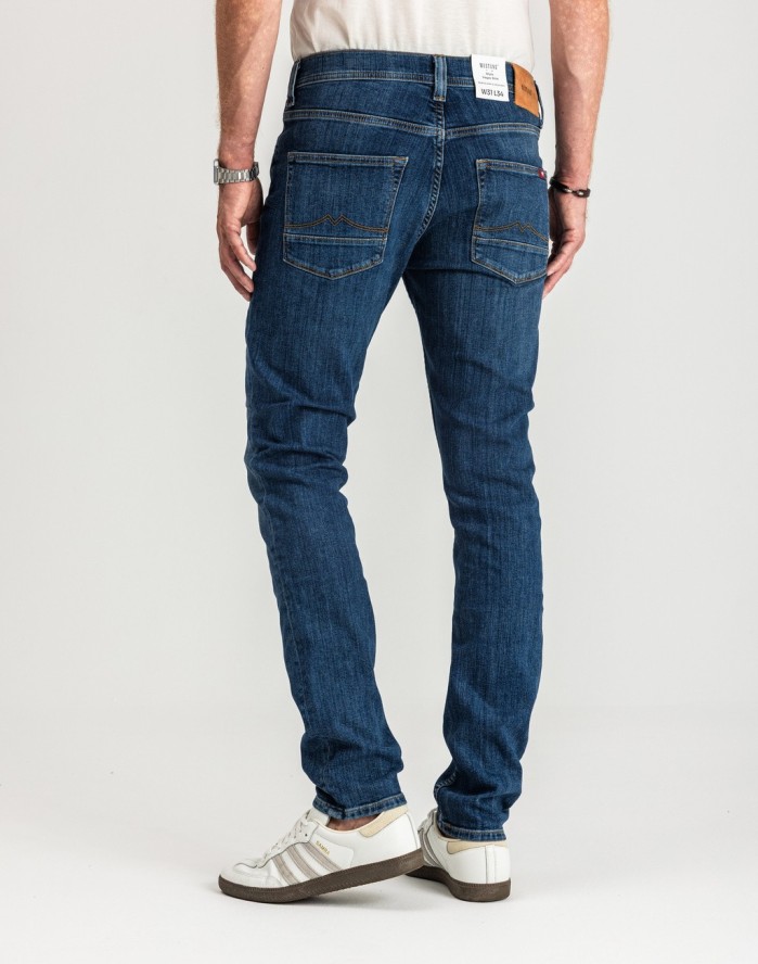 MUSTANG VEGAS SLIM MĘSKIE SPODNIE JEANSOWE JEANSY DŻINSY DENIM BLUE 1015045 5000 883