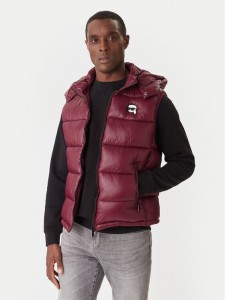 KARL LAGERFELD Kamizelka 505023 554590 Bordowy Regular Fit