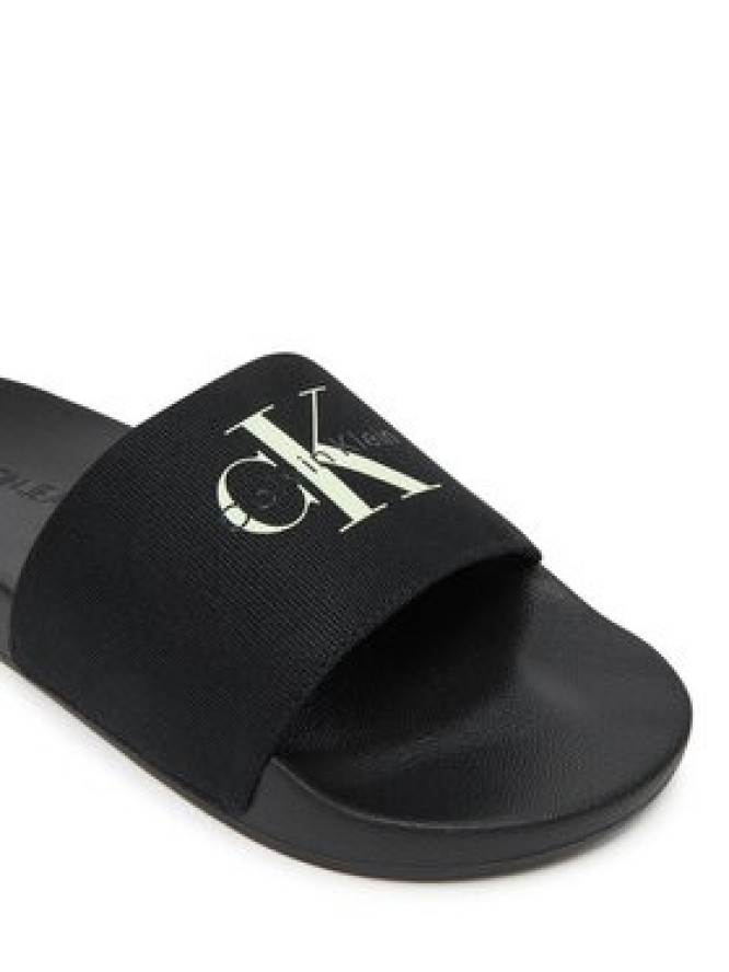 Calvin Klein Jeans Klapki Slide Monologo Cv YM0YM01367 Czarny