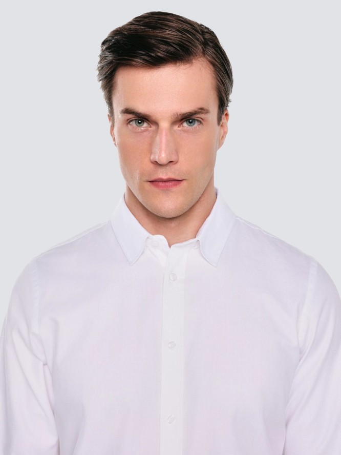 Koszula męska slim bawełniana biała Guberno 101