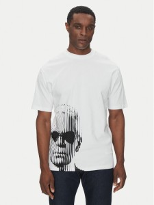 KARL LAGERFELD T-Shirt 755240 552225 Biały Oversize