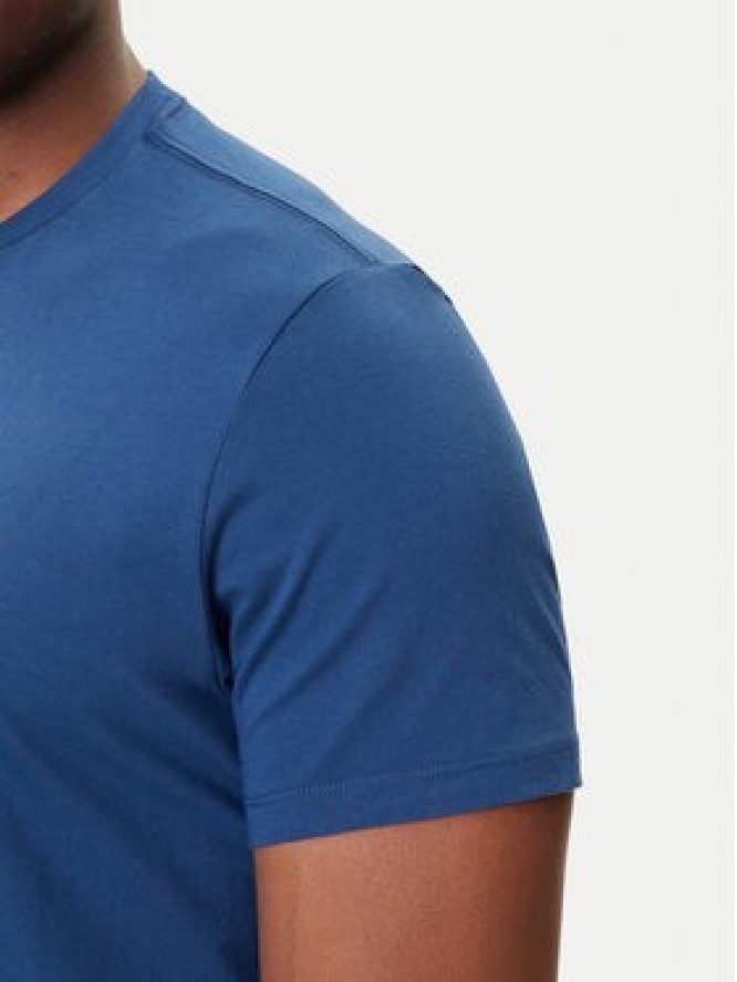 Calvin Klein Jeans T-Shirt Center Monogram LV04RC857G Niebieski Regular Fit