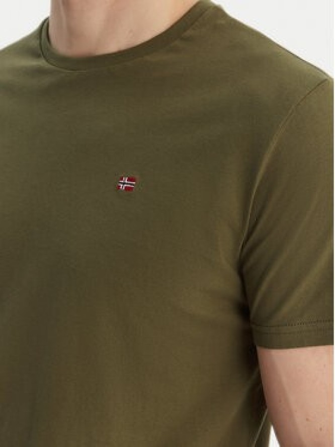 Napapijri T-Shirt Salis NP0A4H8D Zielony Regular Fit