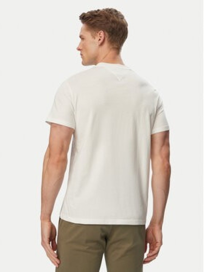 Tommy Jeans T-Shirt Linear Chest DM0DM21780 Écru Slim Fit