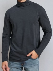 Bawełniany golf basic - niebieski