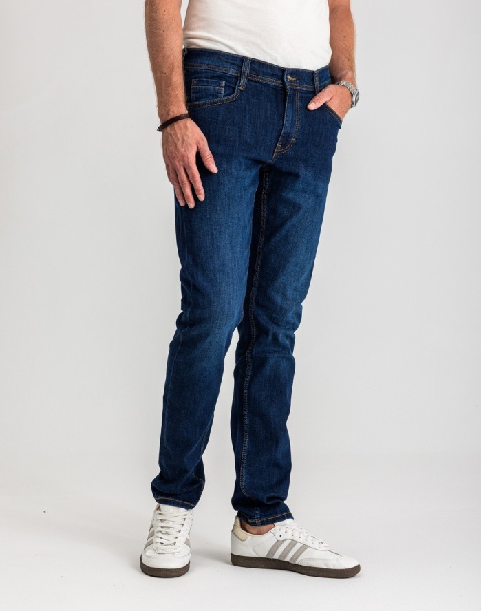 Męskie Spodnie Jeansowe Mustang Style Oregon Tapered Denim Blue 1017123 5000 882
