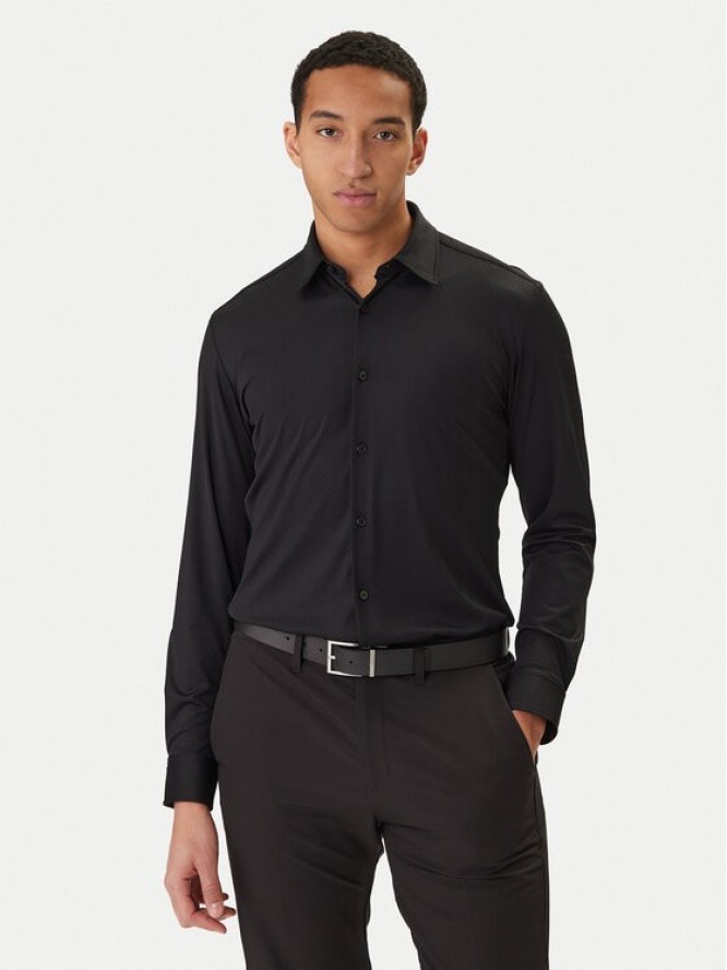 BOSS Koszula P-Roan 50556796 Czarny Slim Fit