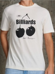 Koszulka z nadrukiem z bawełny - kremowy