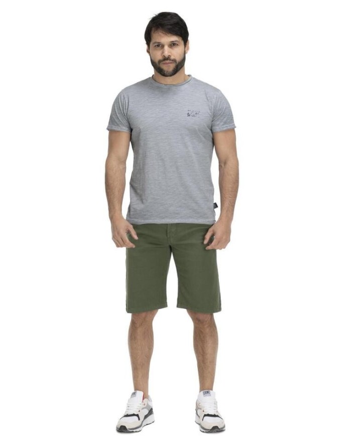 T-shirt męski z efektem sprania plaży