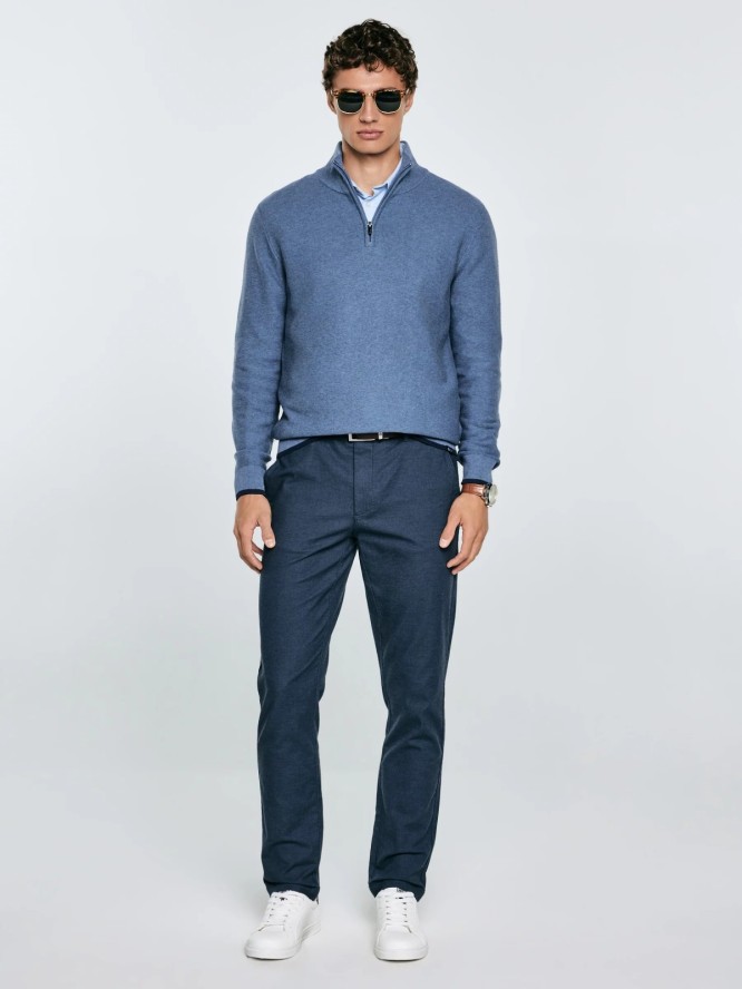 Spodnie męskie chinosy granatowe Erhati 403