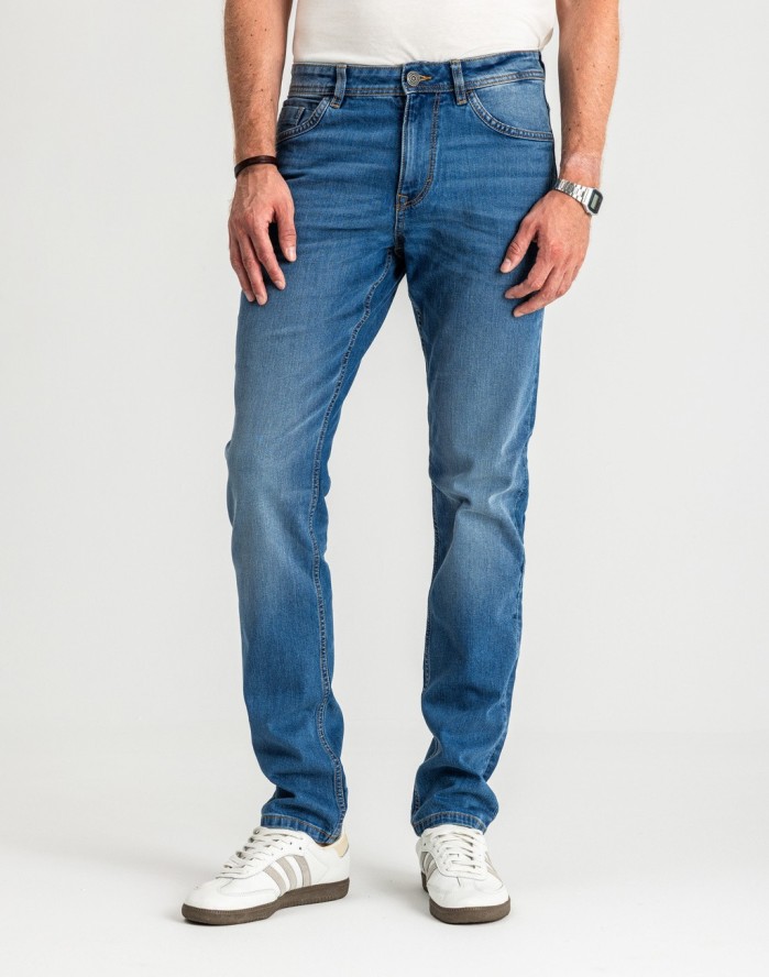 Męskie Spodnie Jeansowe Tom Tailor Josh Used Mid Stone Blue Denim Regular Slim Fit 1007860 10119
