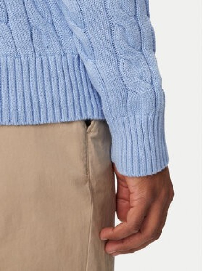 Polo Ralph Lauren Sweter 710775885535 Błękitny Regular Fit