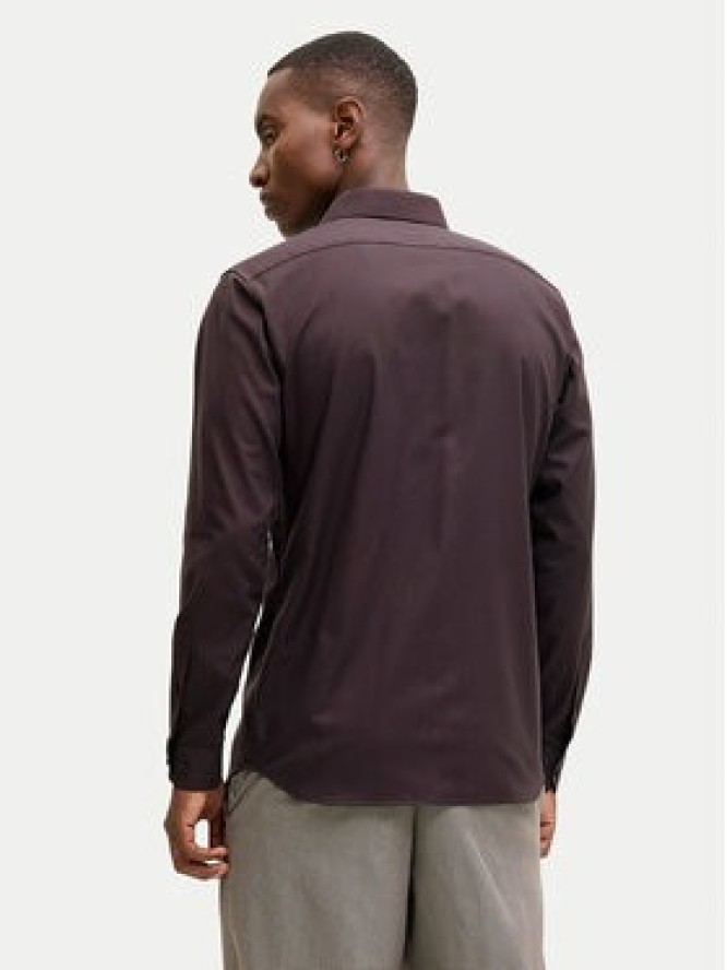 Jack & Jones Koszula Parker 12227385 Bordowy Slim Fit