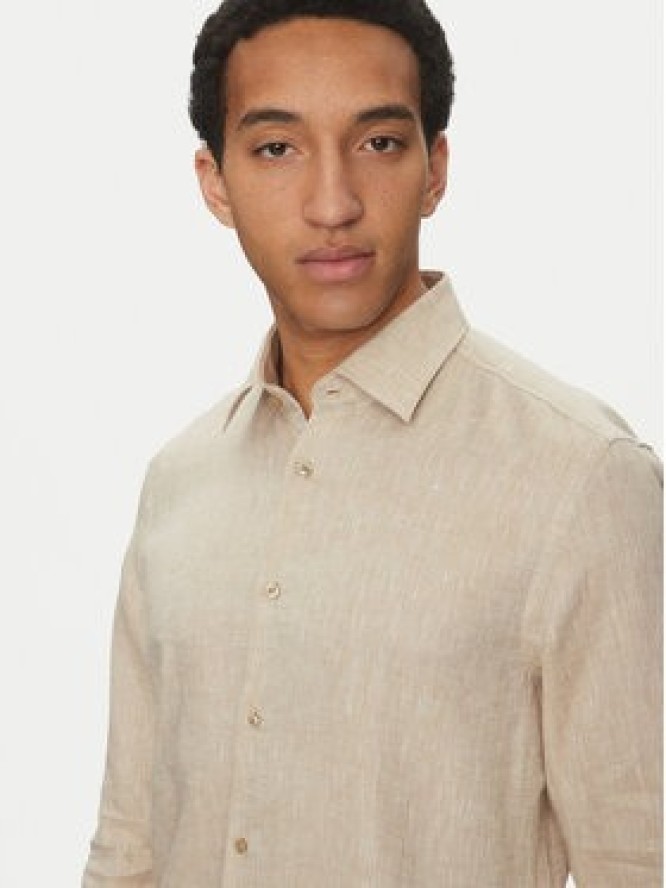 BOSS Koszula H Hank Kent C1 214 50490234 Beżowy Slim Fit