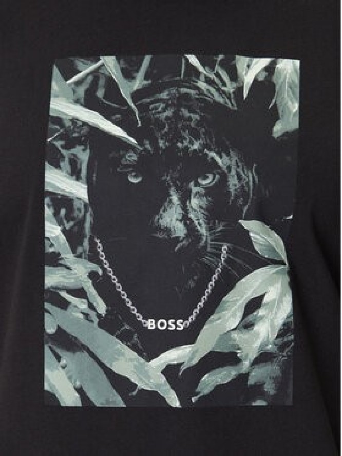 BOSS T-Shirt Te_Animali 50546362 Czarny Regular Fit