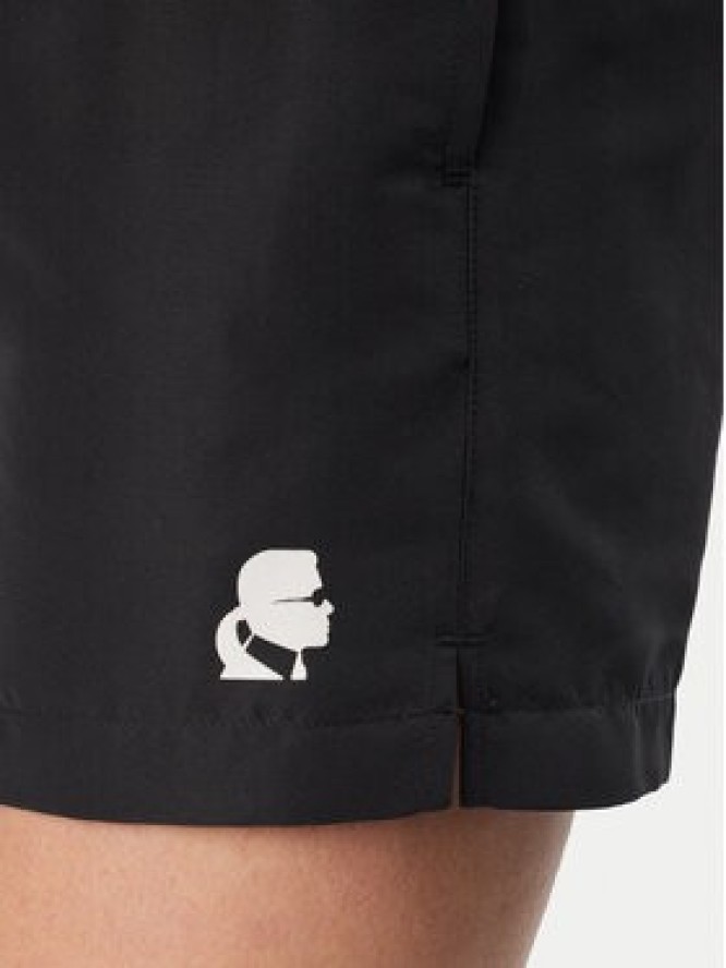 KARL LAGERFELD Szorty kąpielowe B1M46011 Czarny Regular Fit