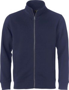 clique Klasyczny kardigan typu sweatshirt z kieszeniami na zamek — dark navy