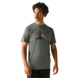 T-shirt Męski Z Górą Melanżowy Fingal