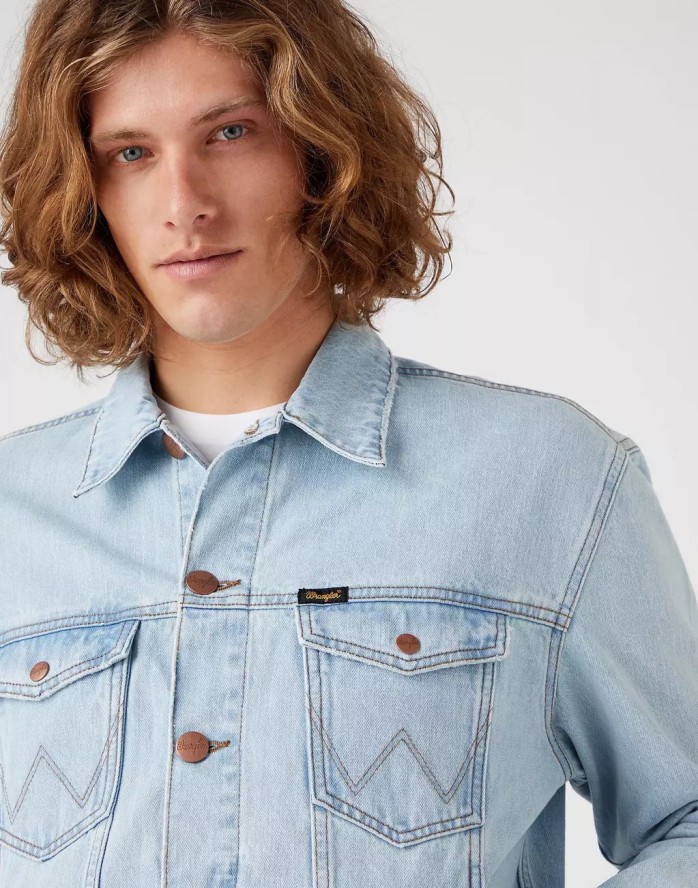 WRANGLER ANTI FIT JACKET MĘSKA KURTKA JEANSOWA ICY BRUSH BACK W4597915A 112324517