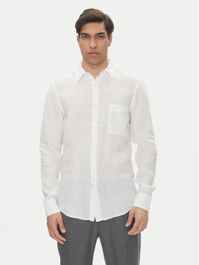 BOSS Koszula 50537381 Biały Regular Fit