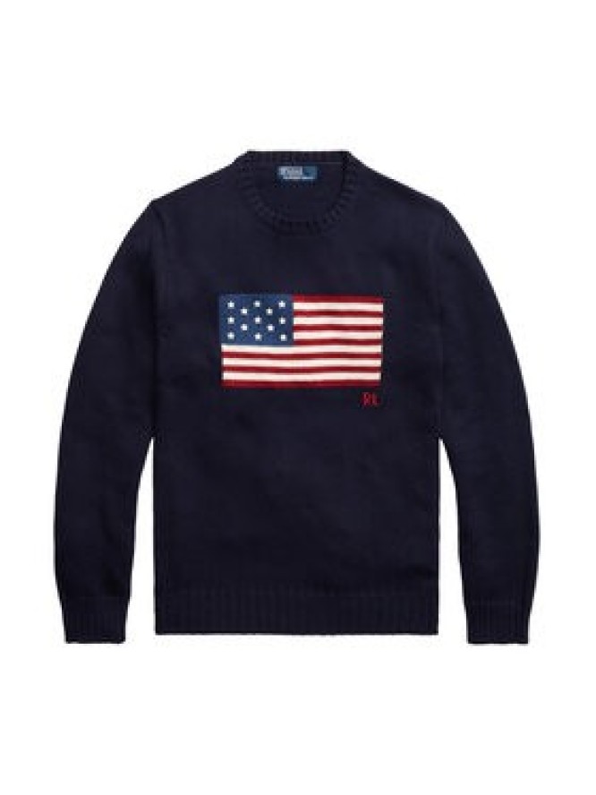 Polo Ralph Lauren Sweter 710718281006 Granatowy Regular Fit