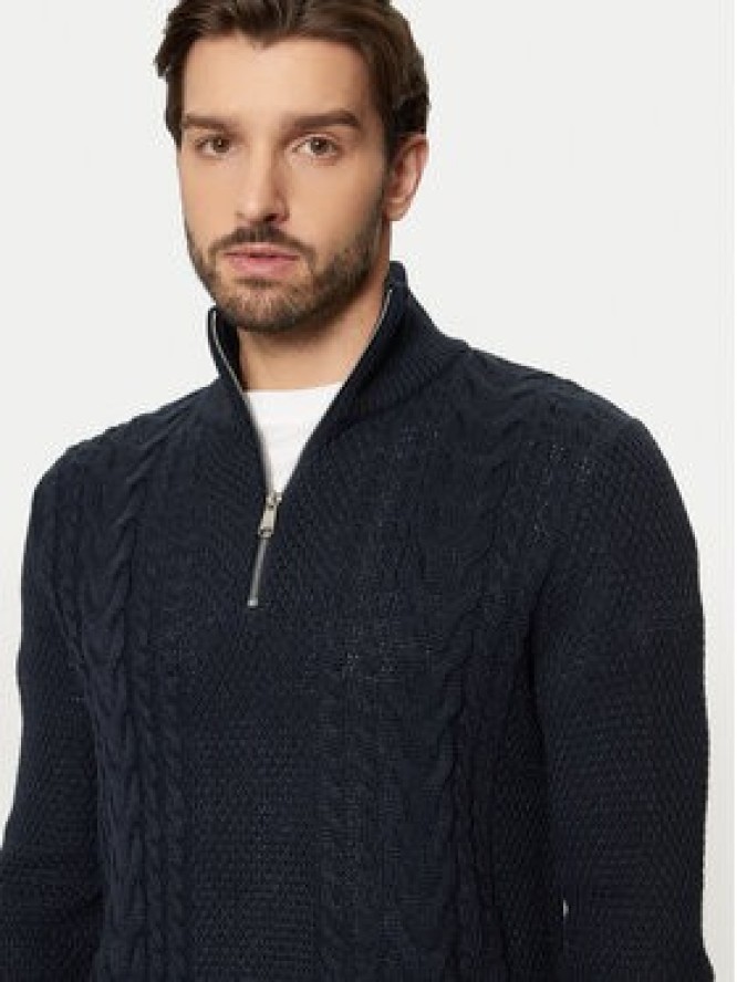 Jack & Jones Sweter Craig 12260826 Granatowy Regular Fit