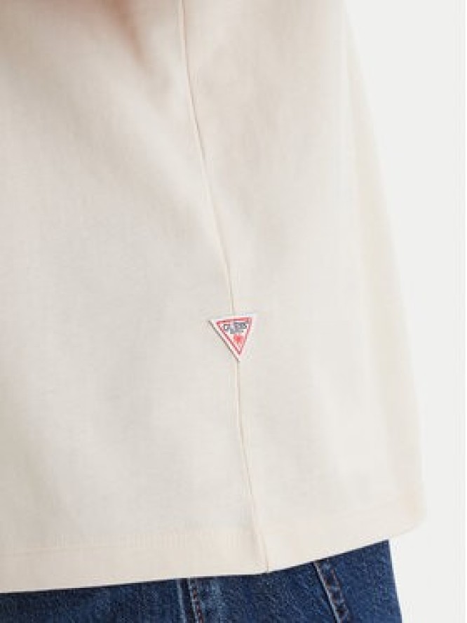 Guess T-Shirt F6GI07 K8FQ4 Beżowy Regular Fit