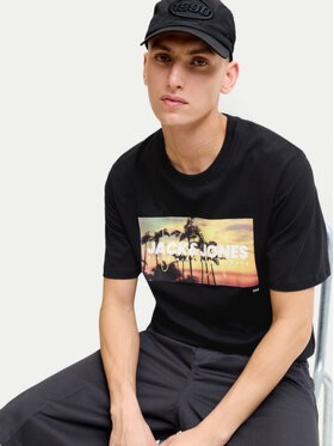 Jack & Jones T-Shirt Indiana Tee 12288112 Czarny Regular Fit