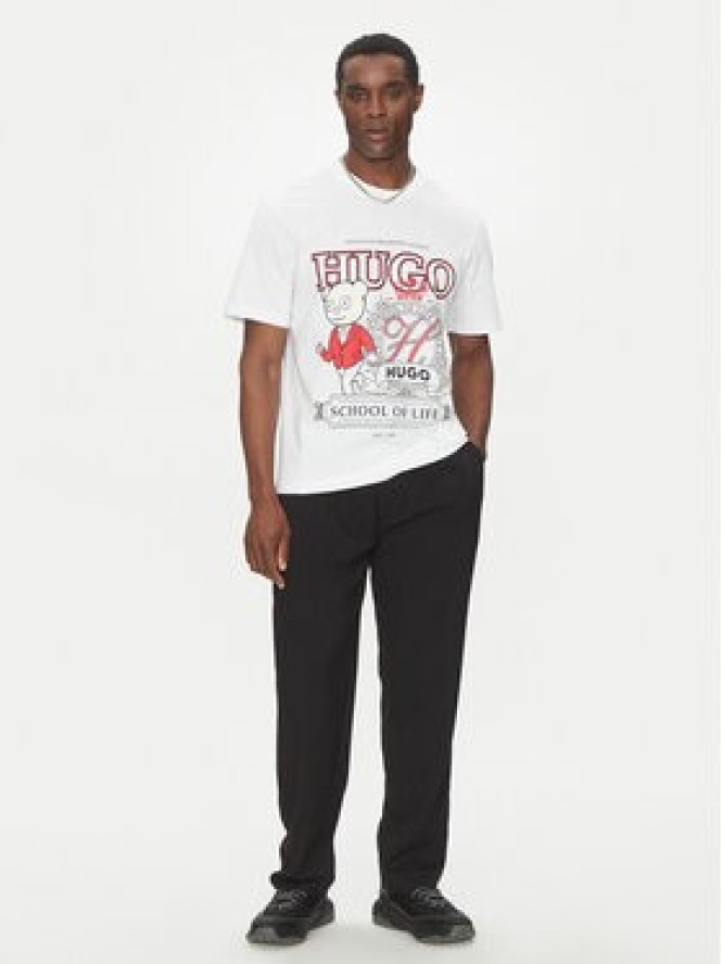 HUGO T-Shirt 50538254 Biały Relaxed Fit