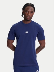 adidas T-Shirt Essentials 3-Stripes JE6399 Niebieski Regular Fit