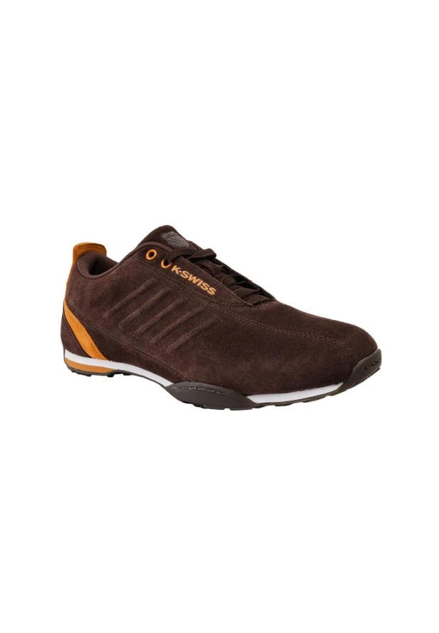 Buty - sportowe - męskie - K-SWISS - ARVEE 2.0 SDE - brązowe z złotymi akcentami