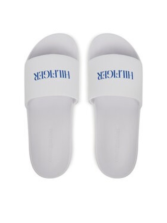 Tommy Hilfiger Klapki Hilfiger Print Tumble Pool Slide FM0FM05505 Biały